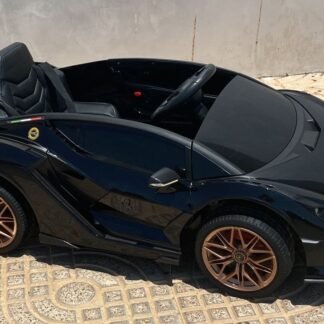 Lamborghini SIAN negro metalizado 12V, tv MP4, 2.4ghz, asiento cuero   INDA148-SianBlack